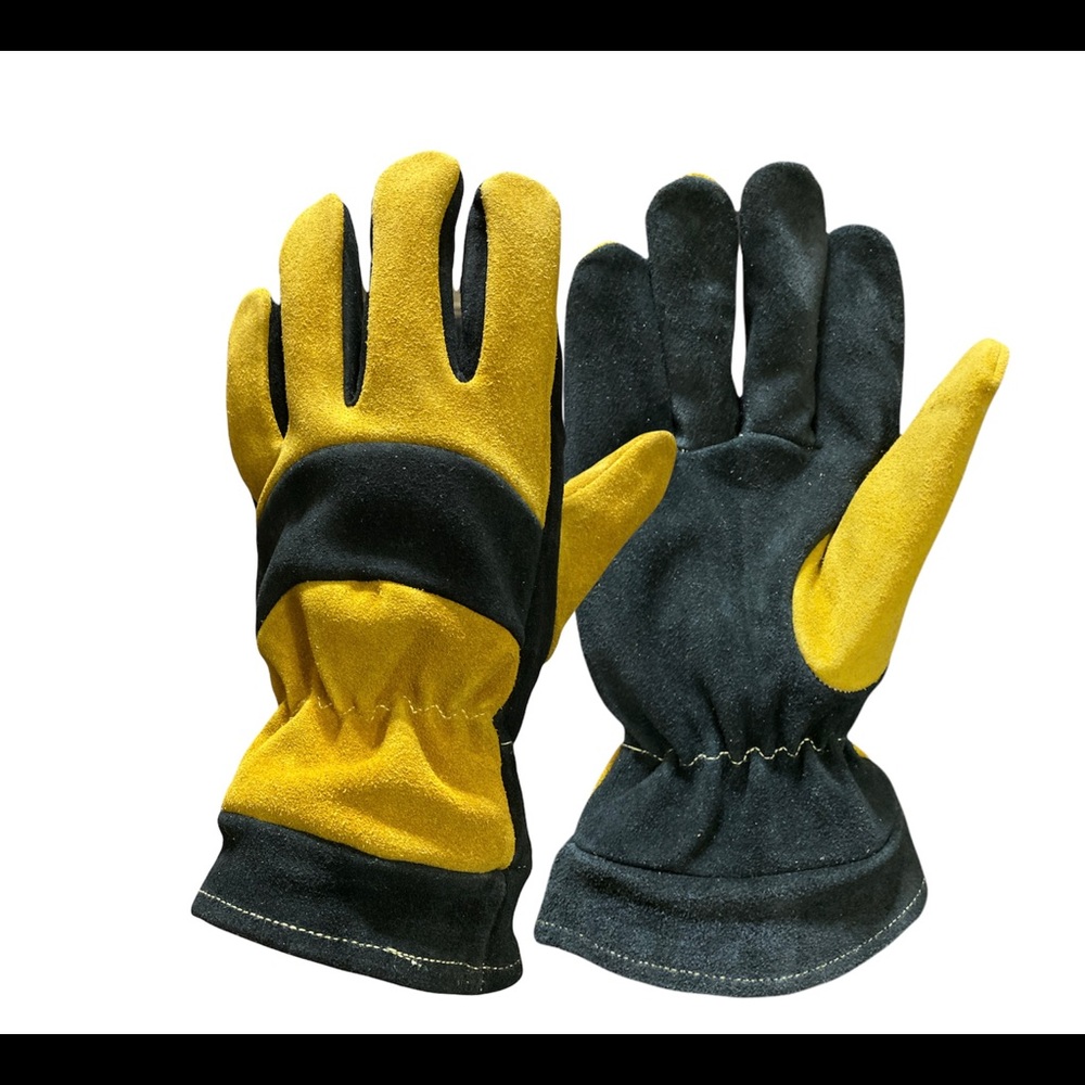 Firefighters cowhide leather structure gloves